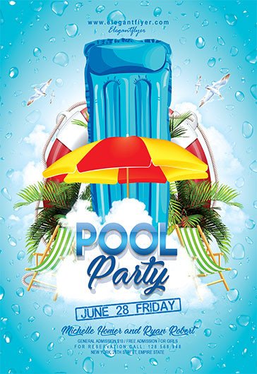 Pool Party V04 – Flyer PSD Template – by ElegantFlyer