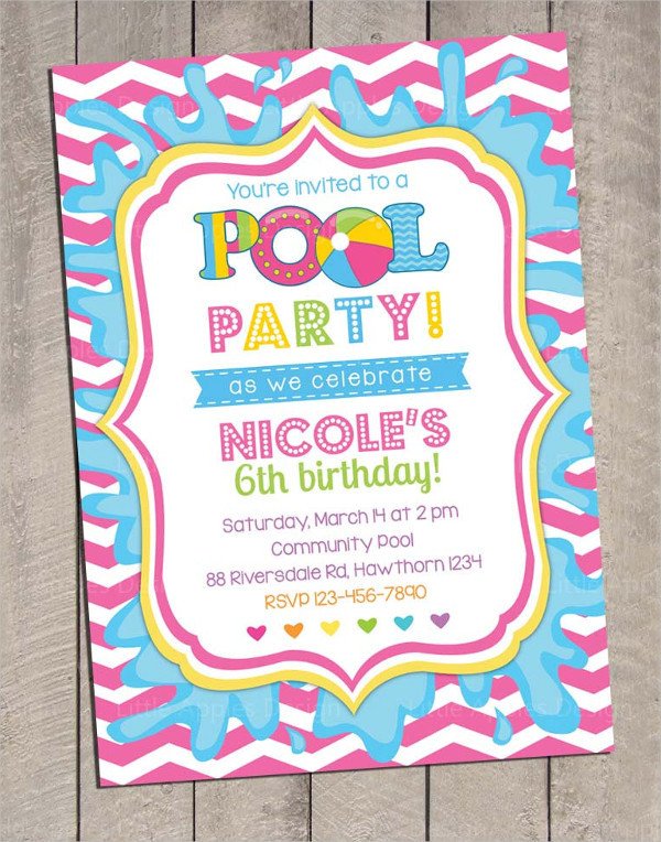 33 Printable Pool Party Invitations PSD AI EPS Word