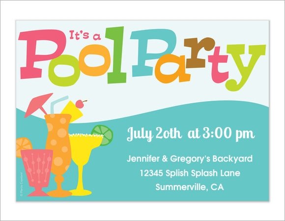 12 Sample Best Pool Party Invitations Word PSD AI