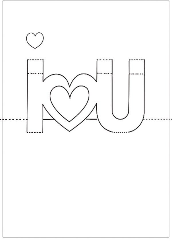 DIY template for Valentine s Day Pop Up Card