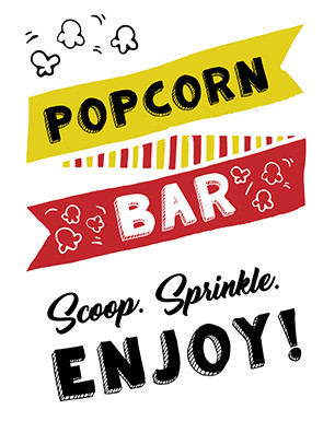 FREE Printable Popcorn Sign Ideas Tulamama