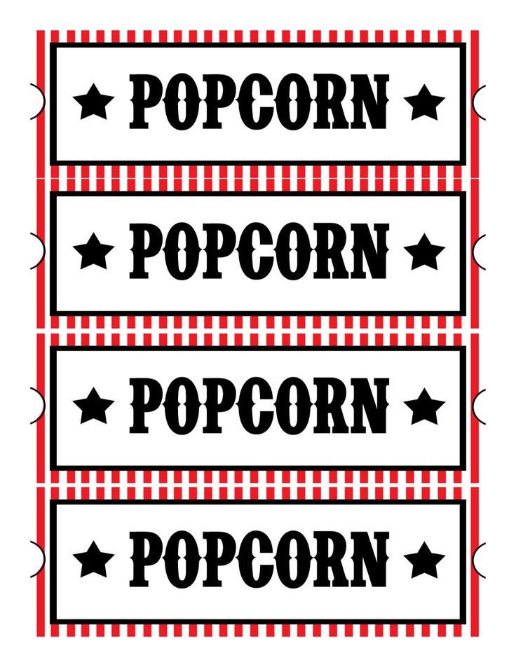 popcorn sign printable