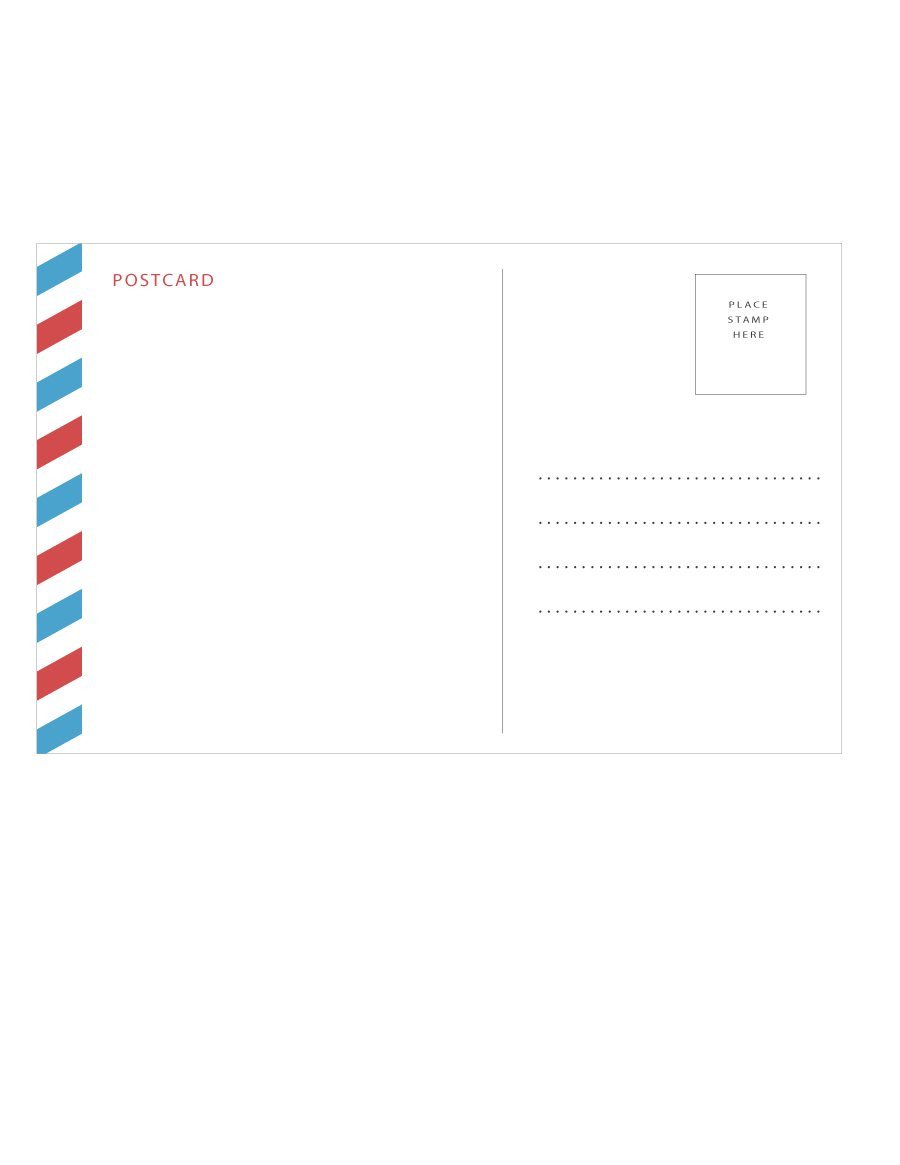 40 Great Postcard Templates & Designs [Word PDF]