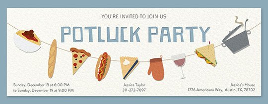 Free Potluck Invitations