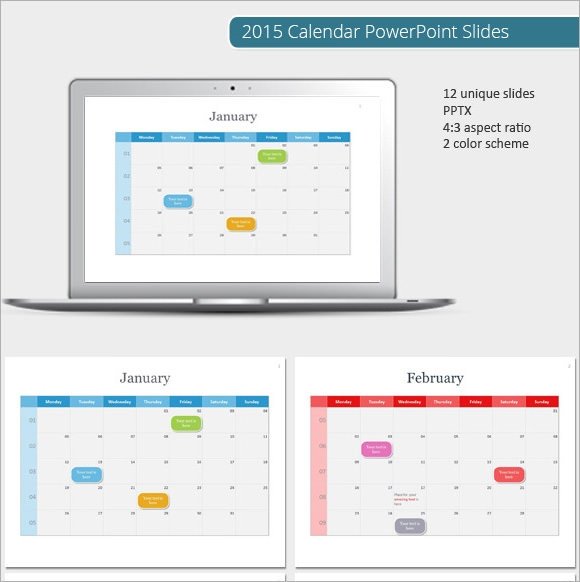 Sample Powerpoint Calendar Template 7 Documents in PPT PSD