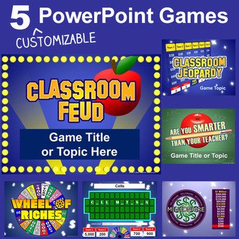 PowerPoint Games Pack 5 Customizable TV Game Show