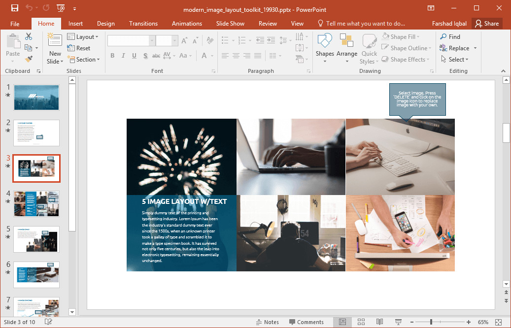 Animated Modern Image Layout PowerPoint Template