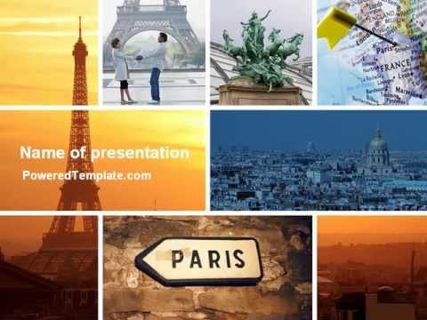 Paris In Collage PowerPoint Template by PoweredTemplate
