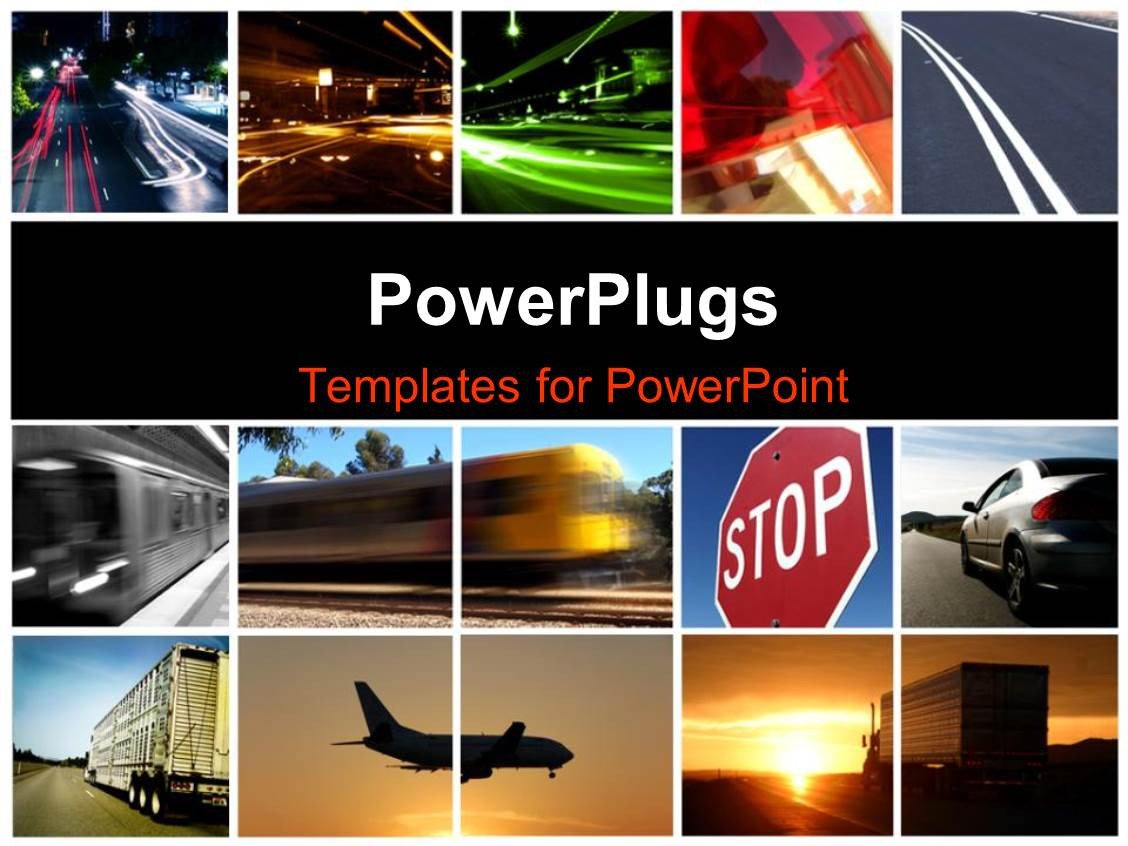 PowerPoint Template A collage depicting different modes