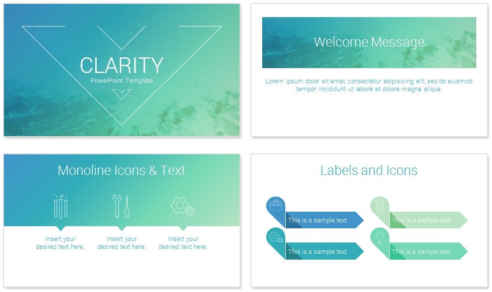 Clarity PowerPoint Template PresentationDeck