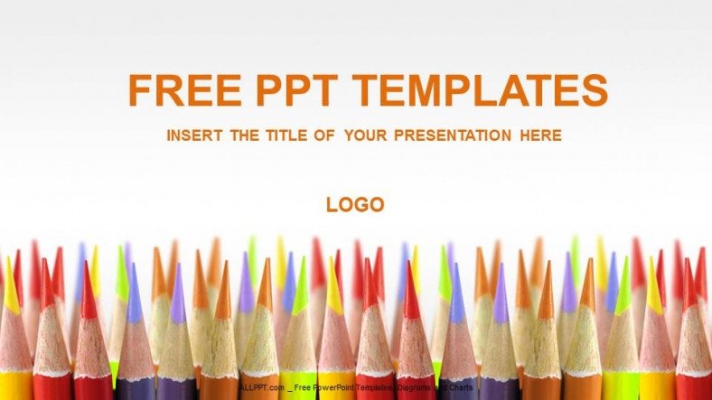 Colored Pencils Education Powerpoint Templates Download