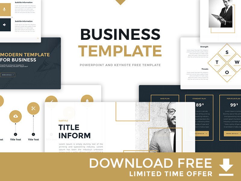 Free PowerPoint and Keynote Template "Business Template