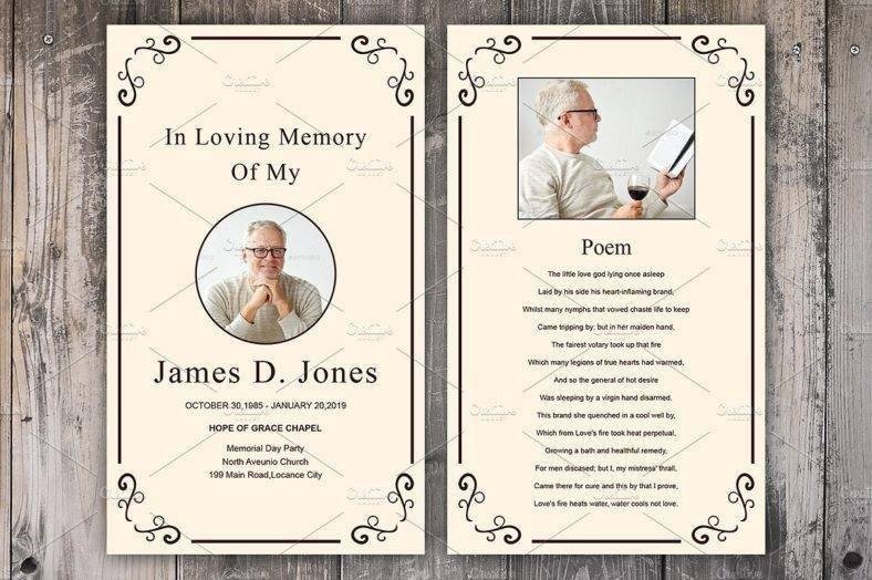 12 Personalized Memorial Card Designs and Templates PSD