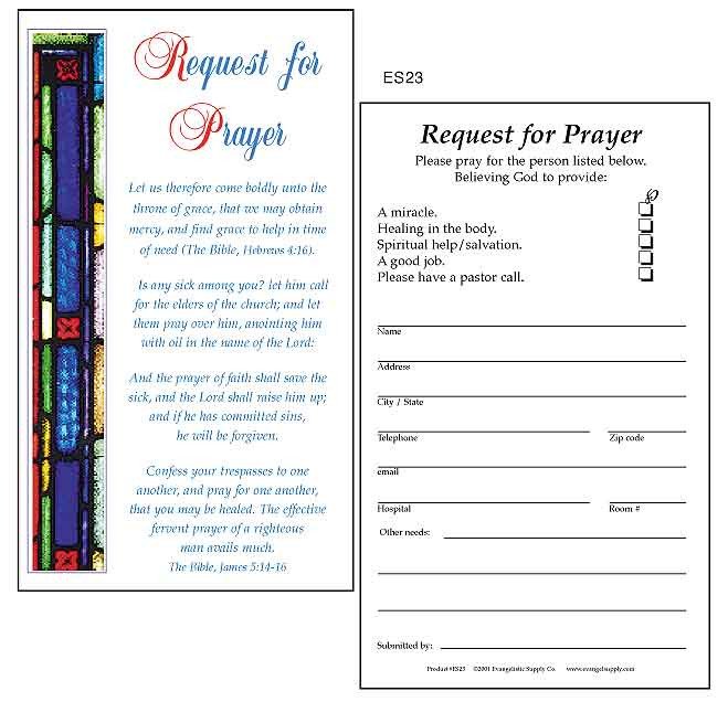 Prayer Card Template