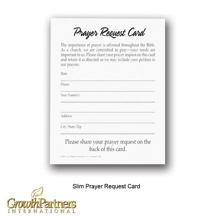 Prayer Request Cards GrowthPartners International