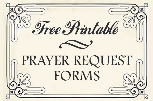 Free Printable Prayer Request Forms Time Warp Wife