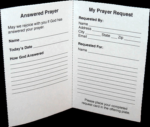 Free Printable Prayer Request