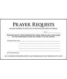 Prayer Card Prayer Requests pkg 50