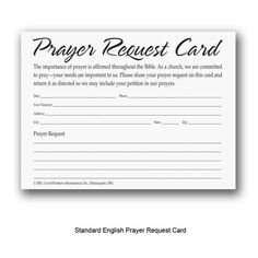 prayer card printable prayer request cards 4 cards on 8 5