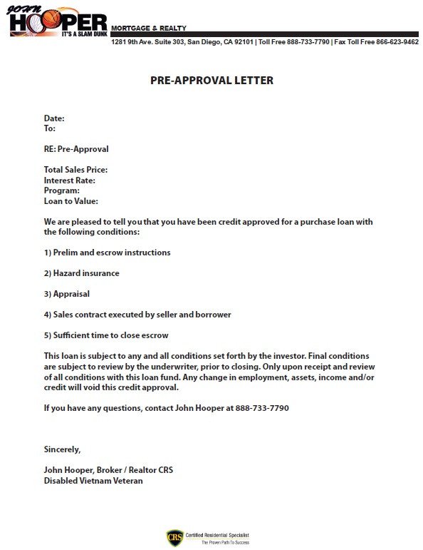 PreApproval Letter