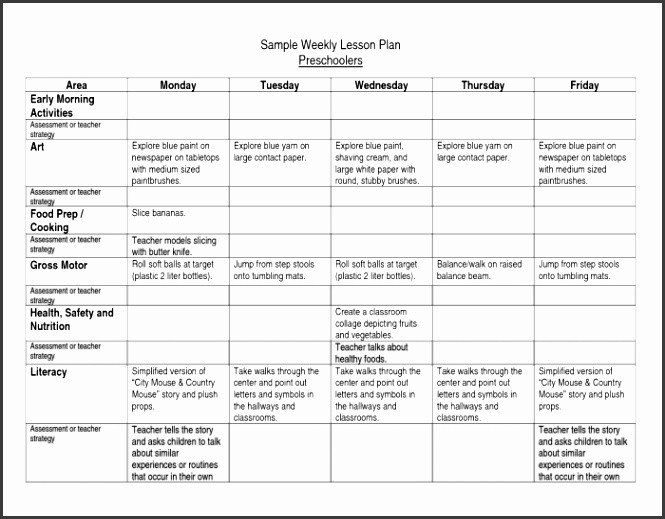 Weekly Lesson Plan Template High School SampleTemplatess
