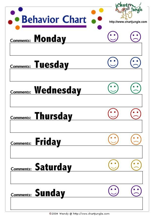25 best ideas about Weekly Behavior Charts on Pinterest
