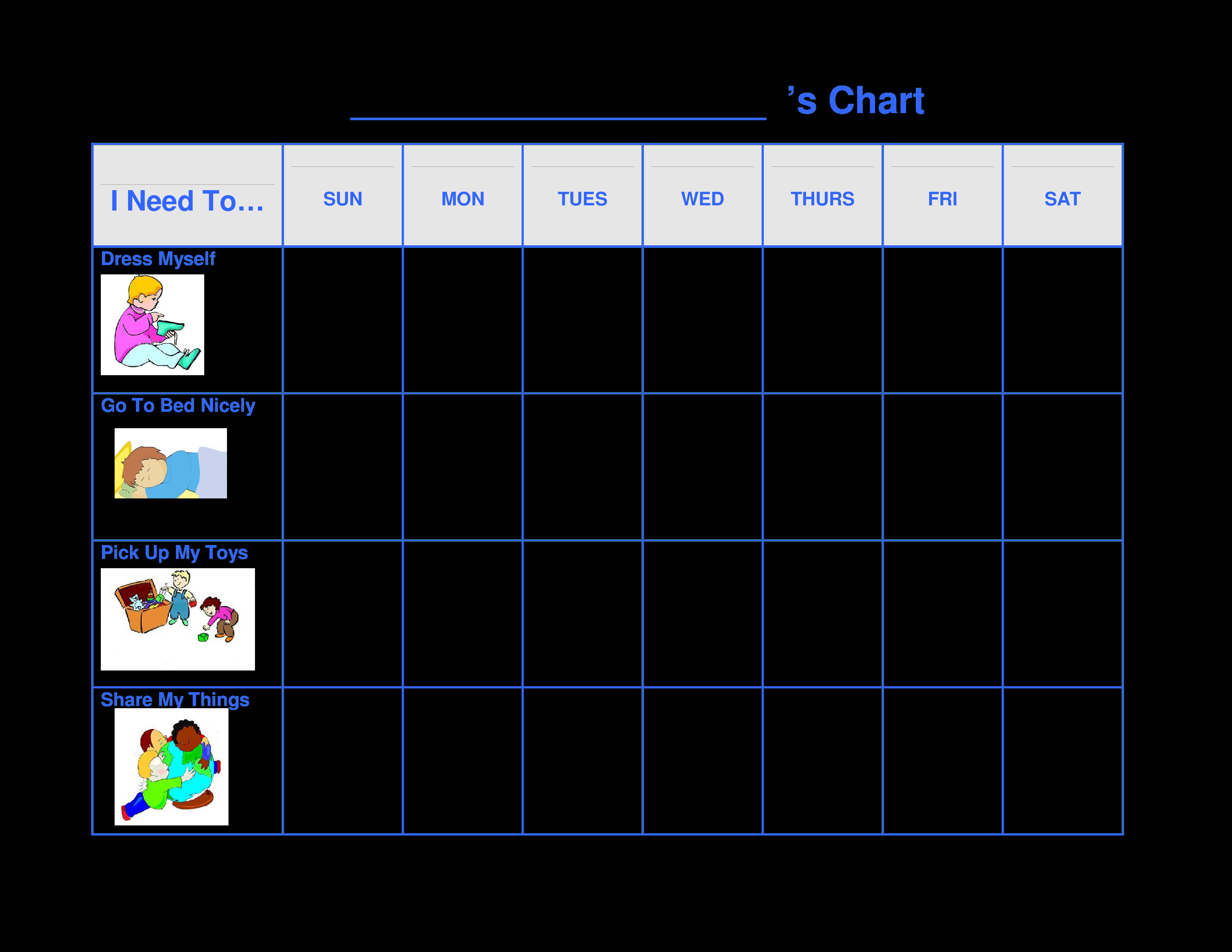 Printable Preschool Behavior Chart