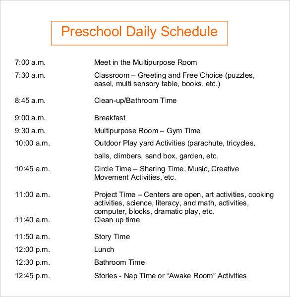 Daily Schedule Template 37 Free Word Excel PDF