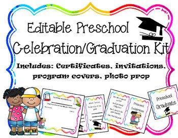 Editable Preschool Graduation Celebration Printables by