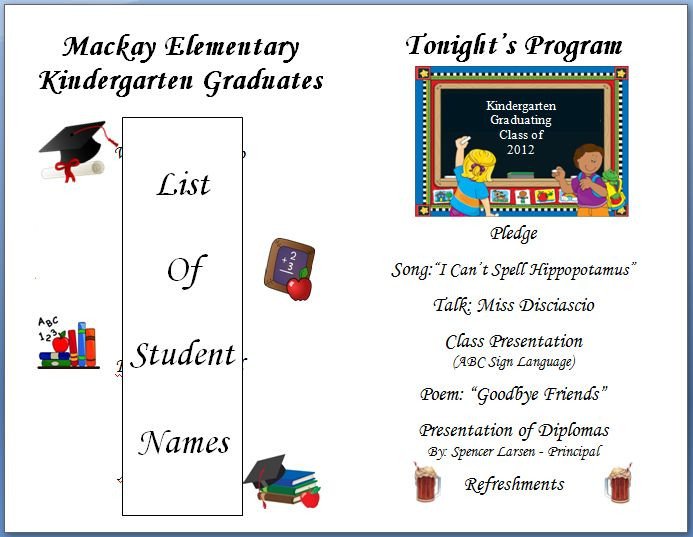 Kindergarten Graduation Program