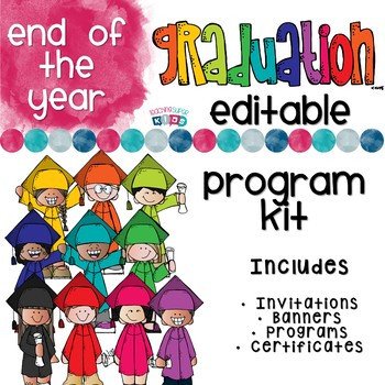 Kindergarten Graduation Program Template by Teaching