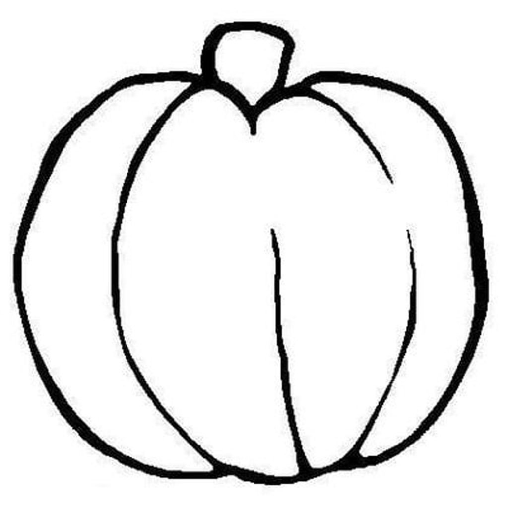 Coloring Pages Preschool Easy Fall Pumpkin Coloring Pages