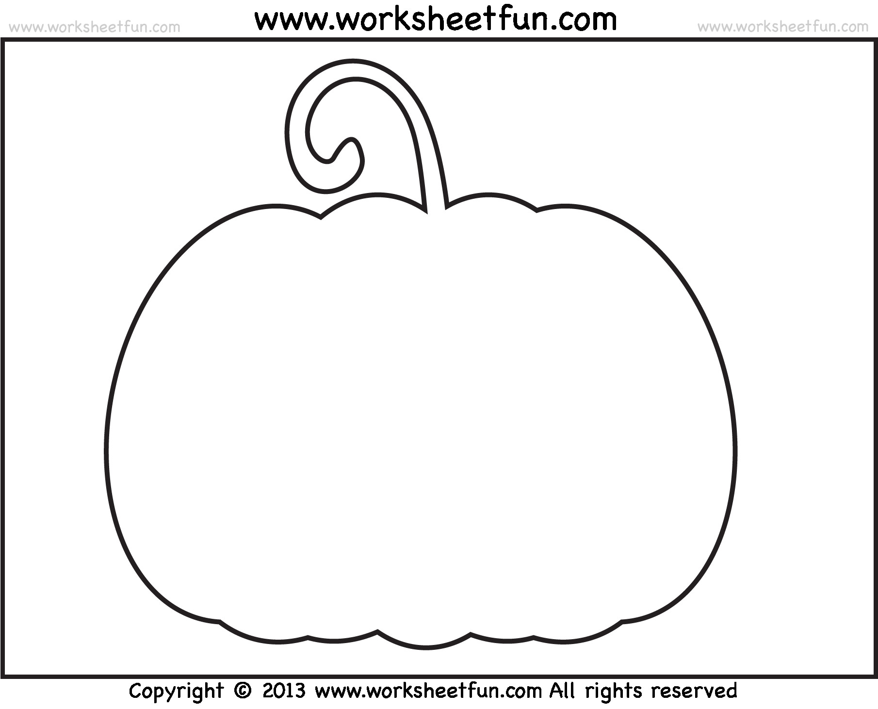 Halloween Printable Stencils for Pumpkin – 2 Worksheets
