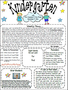 The Kinder"garden" Teacher Weekly Newsletter Template