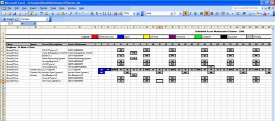 Plant Maintenance Schedule Template Excel