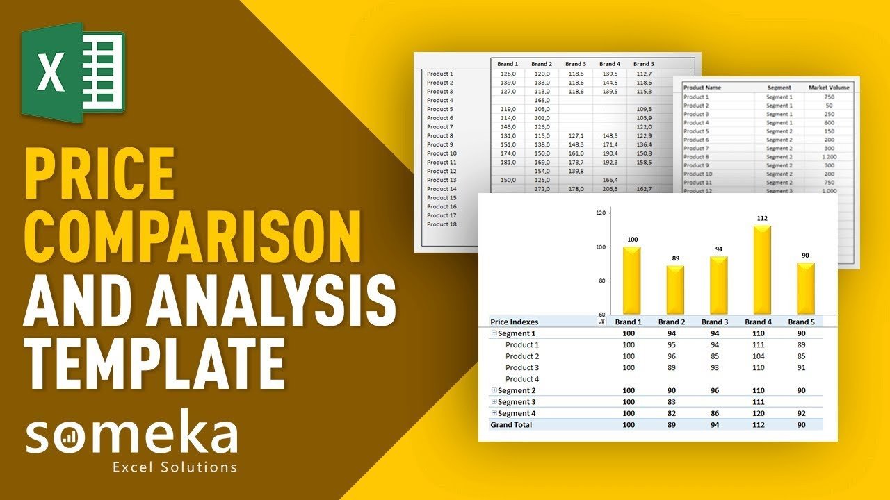 Price parison Tool Excel Template for petitive