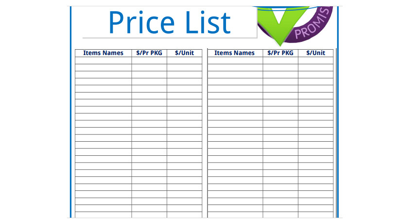 20 Price List Templates – Word Excel Pdf Formats for