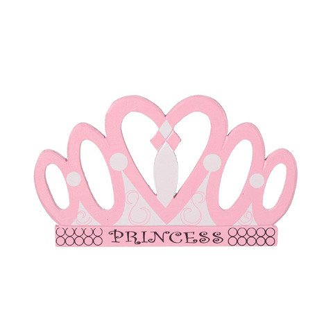 Pink "Princess" Wood Crown Cutout Wood Cutouts