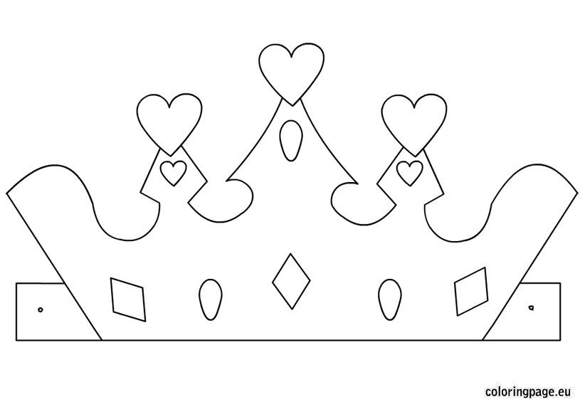Princess crown template – Coloring Page