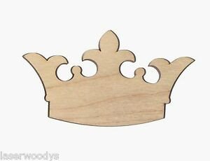Princess Crown Unfinished Wood Shape Cut Out C250 Crafts