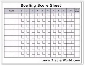 Free Printable Bowling Record Sheets