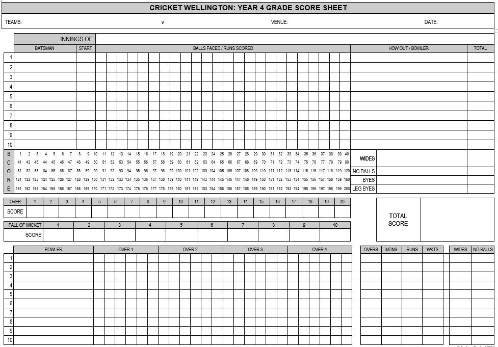 Simple Printable bowling score sheet with pins Excel