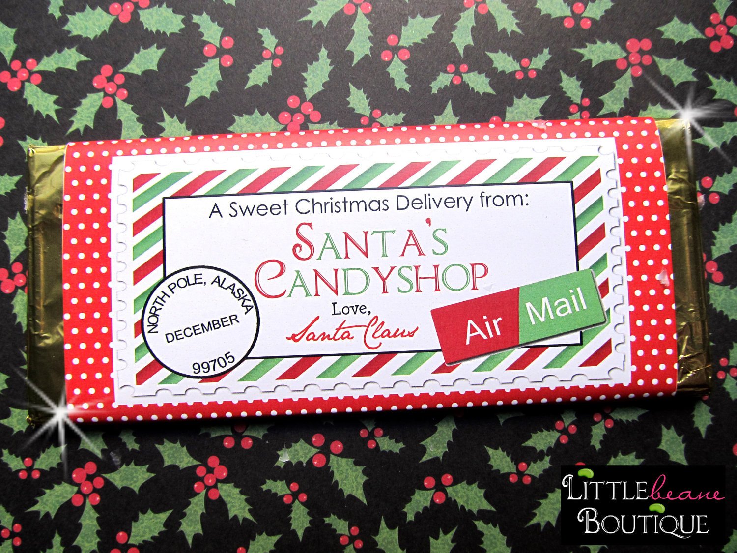 Printable Christmas Candy Bar Wrappers DIY Holiday