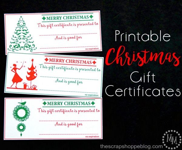 Christmas Gift Certificates Design Dazzle