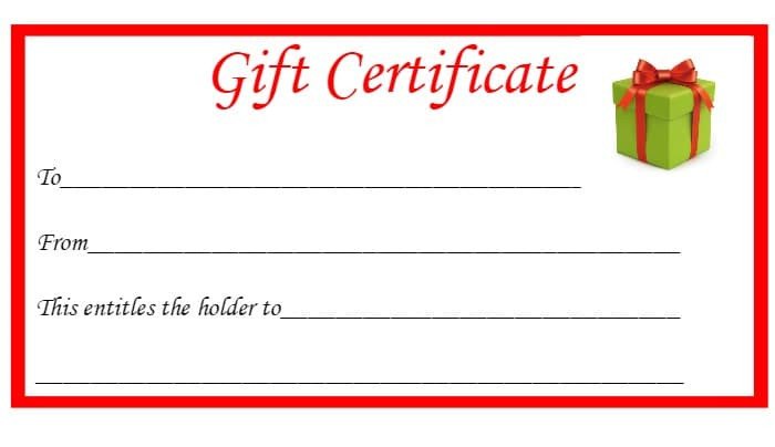 Free Christmas Printable Gift Certificates The Diary