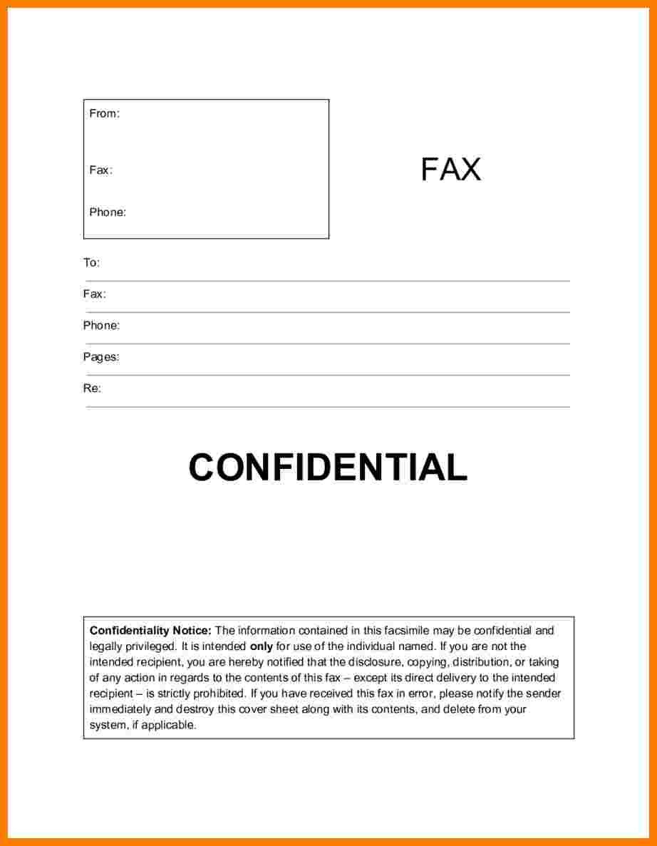 6 confidential fax statement