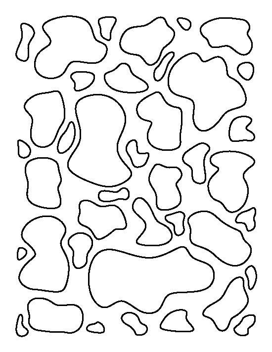 Cow spots pattern Use the printable outline for crafts
