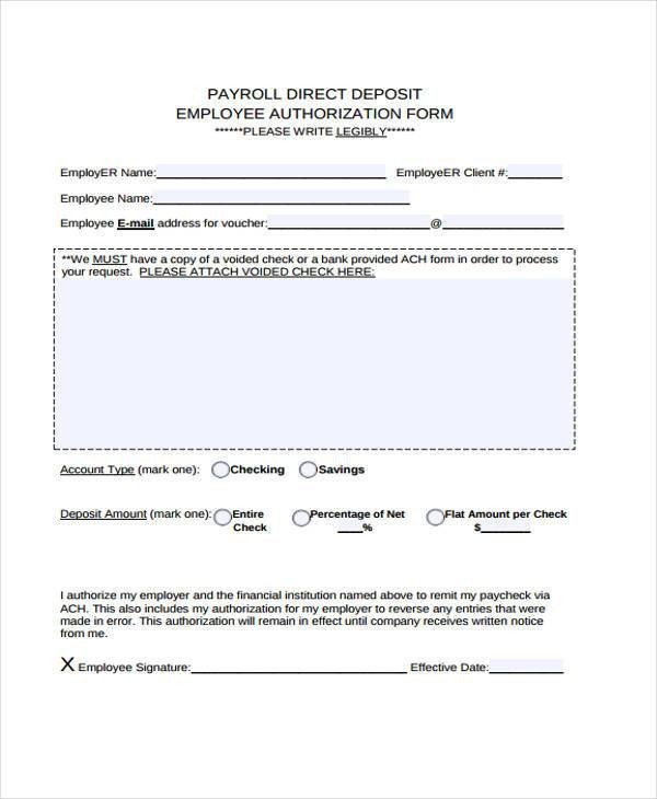Printable Payroll Forms