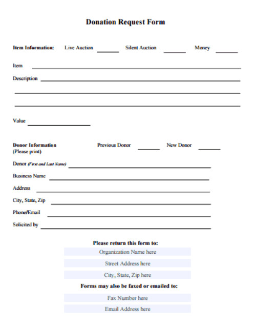 36 Free Donation Form Templates in Word Excel PDF