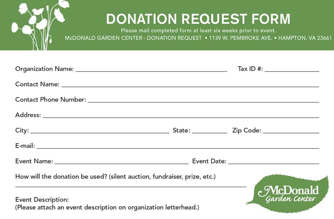 6 Donation Form Templates Excel PDF Formats
